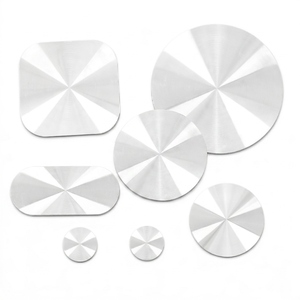 Wholesale Anodized Stamped <b>CD</b> Pattern Aluminum Sheet Special Shape Chamfer Edge Metal Decorative Plate <b>Custom</b> Silk Print Logo - Product Image 1