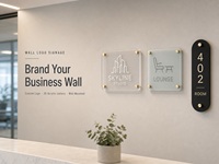 Enseigne murale professionnelle personnalisée en acrylique, signalétique de bureau, plaque en acrylique 3D avec logo pour la réception de l'entreprise