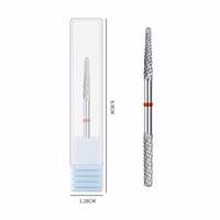 Longue tête de ponçage en acier tungstène 3/32 pour manucure, éliminateur de gel et de cuticules, embout de ponceuse à ongles