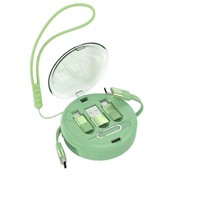 Kit de câbles de charge multifonctionnels 6-en-1, charge rapide PD 60W, câble de données 3A, boîte de rangement portable avec cordon, vente en gros
