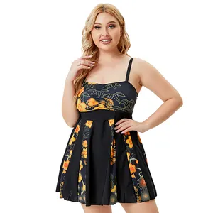 Tankini de talla grande para mujer, traje de <span class=keywords><strong>baño</strong></span> de dos piezas, de cintura alta y pecho grande - Product Image 4