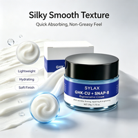 Crème régénérante GHK-CU SNAP-8, peptide anti-rides, lifting, réparation de la barrière cutanée, éclaircissant, hydratant pour le visage, vente en gros OEM, 50g ODM