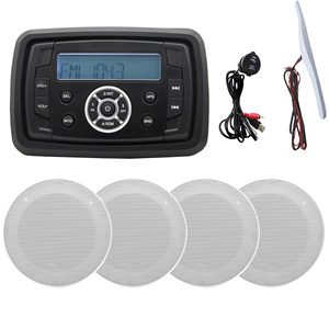 Hasda không thấm nước biển 4-inch Loa H-5104W lưới bề mặt + LCD hiển thị BT MP3 đài phát thanh Máy nghe nhạc H-806 + cáp USB + anten-phù hợp với - Product Image 1