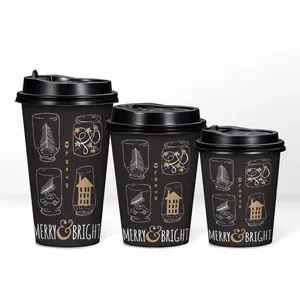 LOKYO 사용자 정의 로고 디자인 재사용 단일 벽 카푸치노 모카 커피 컵 8 온스 커피 컵