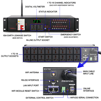 Équipement audio professionnel DL16 Séquenceur 16 canaux Contrôleur de puissance Coque métallique Équipement de système de sonorisation audio