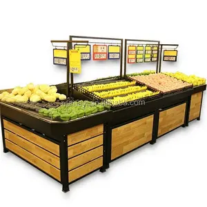 Estante de exhibición de frutas y verduras de Metal, el mejor precio, venta al por mayor