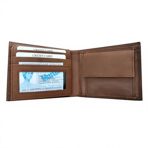 <b>Brown</b> Real Cow Buffalo Hide Leather Embroidery Letter Star Pattern Fashion Open Closure Customised Mens <b>Wallet</b> Waterproof 7 Inch - Product Image 5