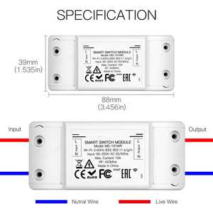 MeanWell Smart Life 10A AC 90-250V 50/60HZ 2200W WIFI 2.4G + RF 433MHz 10A TUYA telecomando Smart Home 10A AC 90-250V 50/60HZ