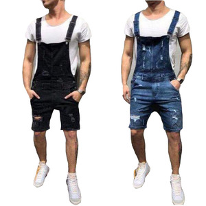 Summer Mens Casual <strong>Denim</strong> Jeans <strong>Shorts</strong> Casual 2022 Solid Color Overalls Jumpsuit <strong>Dungarees</strong> Work <strong>Shorts</strong> Pants for Men - Product Image 1