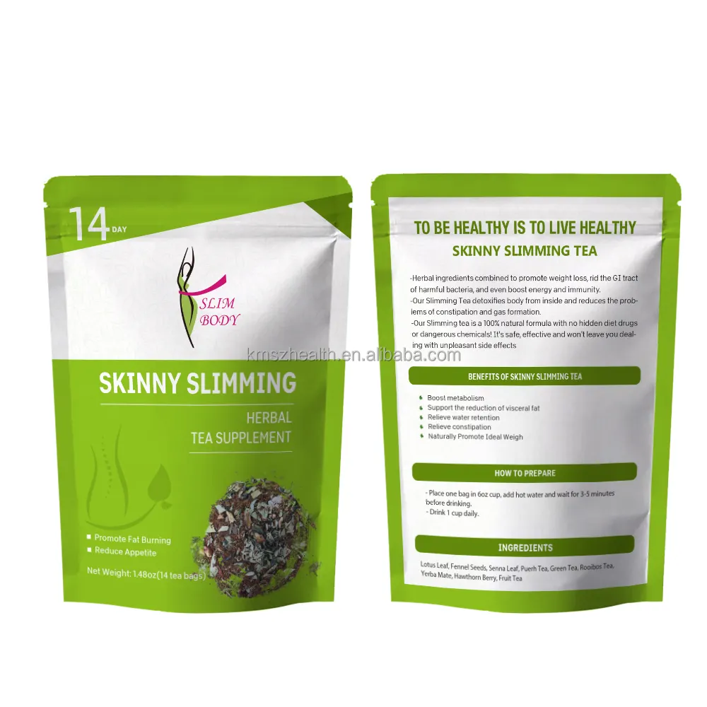 Private Label 14 Days Fast Weight Loss Body Shaped Hot Selling Skinny Tetox Flat Tummy Tea Wholesale Detox Slim Tea Bag Unisex