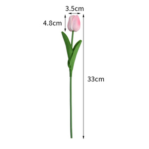 Flores Artificiales de Tulipán de Alta Simulación, Decoraciones para Bodas y Hogar, Reutilizables, Reciclables, Estilo Clásico - Product Image 5