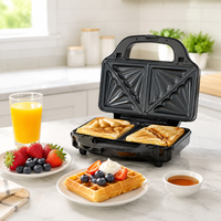 227526 CE/CB 900W plaque de remplissage profonde personnalisée 2 tranches électrique détachable Sandwich Maker 3 en 1