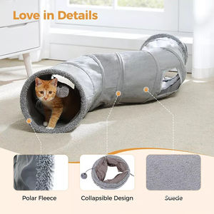 <span class=keywords><strong>Cama</strong></span> para Gatos con Doble Túnel Integrado, Diseño de <span class=keywords><strong>Nido</strong></span> Esquinero, para Jugar y Dormir, Personalizable de Fábrica - Product Image 2