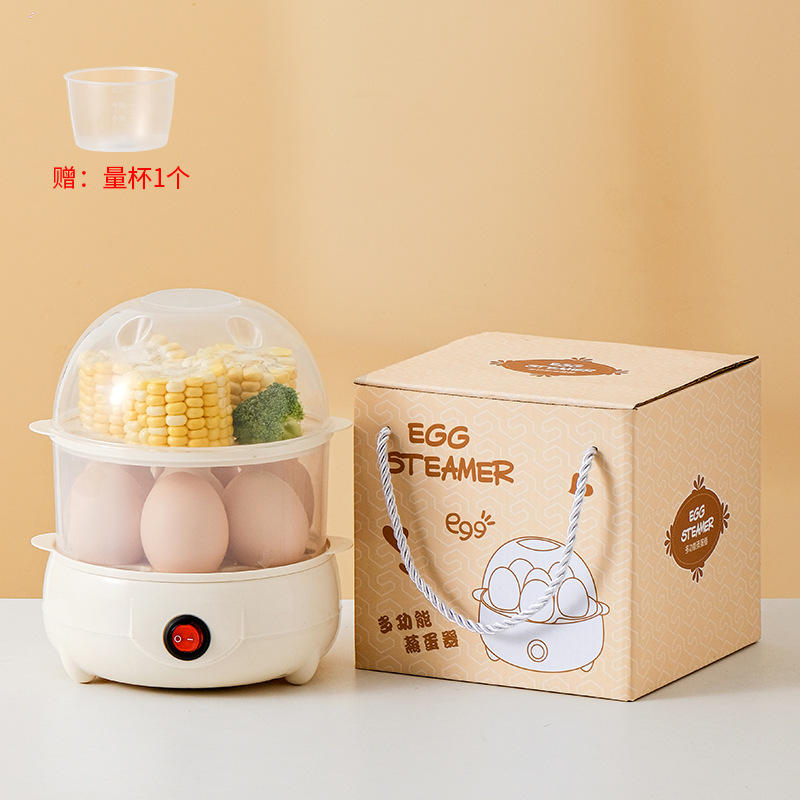 Multifunctional egg steamer Double layer (free measuring cup) with portable gift box