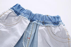 Produits tendances 2017, shorts de course innovants en tissu denim de coton pour enfant - Product Image 5