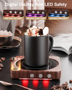Calentador de Tazas Eléctrico Inteligente Inalámbrico, Taza de Café Autocalentable USB, Calentador de Tazas con Cargador Inalámbrico - Product Image 3
