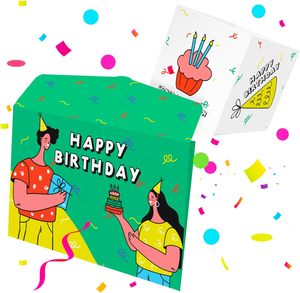 DIY 색종이 폭발 상자 팝 박스와 수제 창조적 인 선물 카드 봉투 - Product Image 1