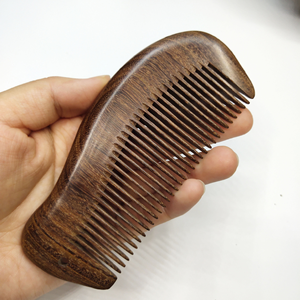 Peigne en bois de santal noir et or anti-statique en forme de dauphin, pour massage du cuir chevelu et des méridiens, portable, pour soins capillaires - Vente chaude - Product Image 5