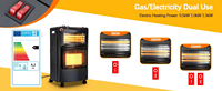 Chauffage mobile au gaz butane, propane et gaz naturel 4,2 kW, chauffage rapide, revêtement en fer, chauffage infrarouge par pulvérisation, certifié CE, chauffage au gaz GPL et électrique