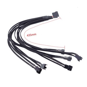 Cantail-ventilador de refrigeración de CPU, 1 a 6 <span class=keywords><strong>IDE</strong></span> Molex, 4 pines a 6 pines, PWM, Hub, 4 pines, <span class=keywords><strong>3</strong></span> pines, Cable divisor para fuente de alimentación de ordenador ATX - Product Image 3