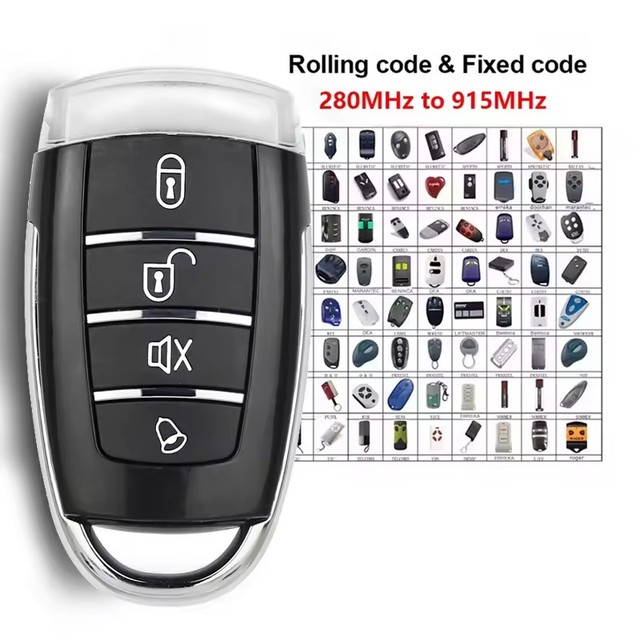 Universal Rolling Code Multi Frequency Duplicator Garage Gate Door Opener Automatic Cloning Remote Control