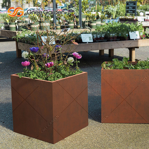 Jardinera Elevada para Exteriores de Acero Corten, Macetas Grandes, Jardinera Grande para Flores - Product Image 2