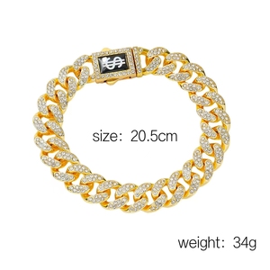 2026 Hot Selling Simple Popular Design Geometric Chain <b>Bracelet</b> Hiphop Alloy Gold Silver Plated Men's <b>Bracelets</b> Trendy Jewelry - Product Image 3