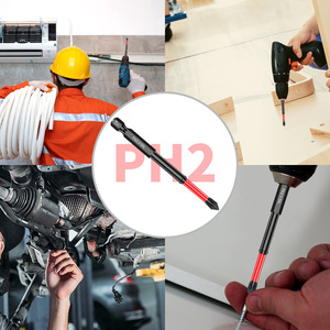Guest Quality PH2 Impact Screwdriver Bit 90mm S2 Steel Magnetic Anti Slip For Industrial Use - Product Image 3