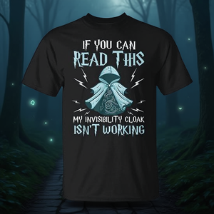 Si puedes leer esto, mi capa de invisibilidad no funciona, camiseta negra Small Magic - Product Image 3