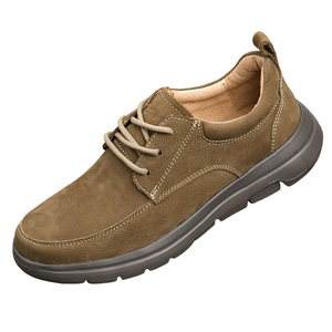 Chaussures de marche en daim pour hommes, bout rond, lacets, doublure en maille respirante, semelle extérieure en caoutchouc, usage quotidien décontracté - Product Image 4