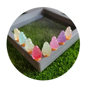 Resin Luminous Christmas Tree Charms Decoration For Child DIY CraftsPhone Decoration DIY Jewelry Making Accessories