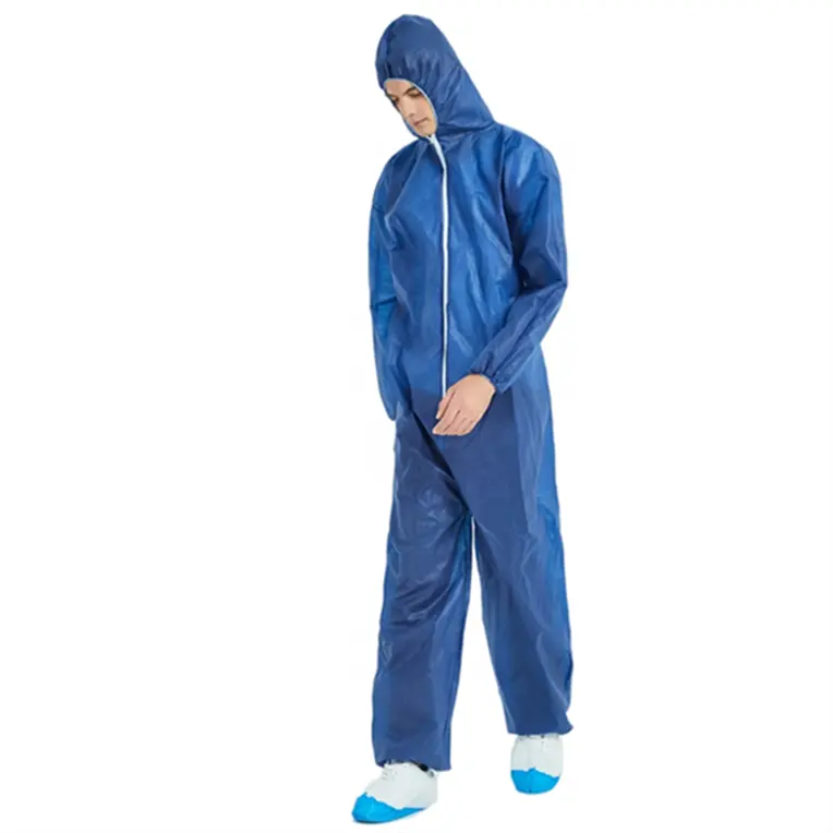 Full Body Protection SMS Customized Dustproof Disposable Overall Coverall Suit