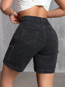 Shorts de <span class=keywords><strong>Jeans</strong></span> Femininos Personalizados com Conformidade OEKO-TEX ISO 3758:2023 e REACH, Calças de Denim de Verão para Mulheres - Product Image 2