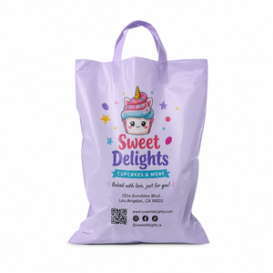 Full Design High Quality Thank You Shop Guangdong Waterproof Plastic Shopping Bag With Handle - Product Image 1