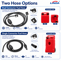 Réservoir de carburant marin en HDPE rouge LINDA 12L 24L 53L avec tuyau de carburant pour la rénovation/mise à niveau des moteurs hors-bord Yamaha
