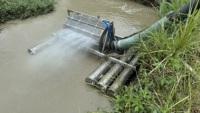 Filtre d'extraction d'eau pour l'irrigation, 10 pouces, rotatif, autonettoyant, respectueux des poissons, à entraînement hydraulique pour l'agriculture