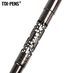 Bolígrafo de metal de lujo plateado con logotipo personalizado TTX con diseño de daga, bolígrafo de recuerdo de Dubái - Product Image 4