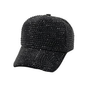 Gorra de béisbol deportiva de lujo personalizada con letras y pedrería, gorra de sol de mezclilla ajustable con cola de caballo y brillo para unisex - Product Image 2