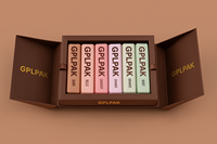 Insérer l'emballage rembourré de chocolat de gastronomie dattes boîte de cadeaux en papier boîte cadeau rembourrée transparente avec fenêtre