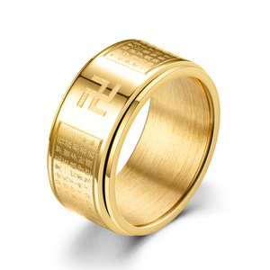 Ansia Fidget Spinner anelli per uomini donne buddhismo svastiche in acciaio inox girevole anello Punk gioielli Anti Stress - Product Image 5