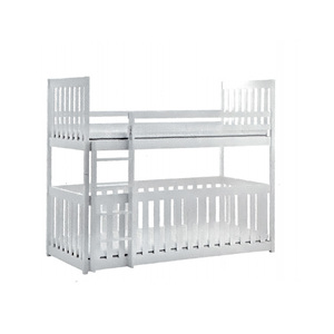 <span class=keywords><strong>Lit</strong></span> superposé moderne <span class=keywords><strong>2</strong></span> en 1 blanc pour filles, adolescents, enfants, en bois, pour chambre à coucher - Product Image 6