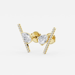 ต่างหูเพชรทรงลูกแพร์ 2 1/4 กะรัต ประดับเพชรทรงกลมแบบไมโครเพฟ ดีไซน์หรูหรา ระยิบระยับ สวยงาม พร้อมความรู้สึกหรูหราอย่างมีคุณค่า - Product Image 6