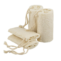 Éponge exfoliante longue en loofah naturel 100 % écologique et durable pour le corps, marque distributeur, 4-6 pouces