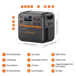 Générateur solaire portable tout-en-un 3 kW pour l'extérieur, système d'alimentation de secours domestique avec batterie LiFePO4, 2400 W - Product Image 1