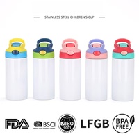 20 pièces/carton – Tasses isothermes en acier inoxydable à double paroi pour enfants, 12 oz et 20 oz, sans BPA, anti-fuite, maintien au chaud 6-12 heures