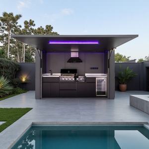<span class=keywords><strong>Cuisine</strong></span> de jardin avec armoires modulaires et îlot barbecue, armoires de <span class=keywords><strong>cuisine</strong></span> d'extérieur - Product Image 3