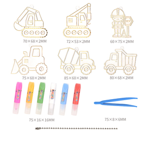 KSF 热销彩色DIY儿童卡通教育纸画玩具套装，含水彩笔和绘画玩具 - Product Image 4