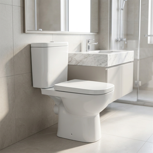 Inodoro Moderno <span class=keywords><strong>de</strong></span> Dos Piezas MFZ-23D con Doble Descarga, Cerámico, Salida S-trap/P-trap, <span class=keywords><strong>Sanitario</strong></span> para Baño, Ideal para Renovación <span class=keywords><strong>de</strong></span> Apartamentos - Product Image 1