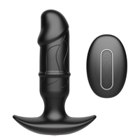 OEM/ODM 10 Frequenzen + 10 Geschwindigkeiten Einstellbarer Slip-Ring Analplug mit Fernbedienung Sexspielzeug Vibrator Massagegerät