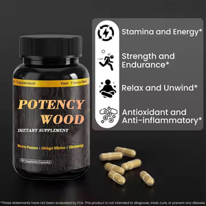 Compléments Alimentaires Naturels pour la Santé Masculine : Ginseng Potent, Ail d'Afrique, Aubergine Boisée, Tribulus Terrestris Argenté en Capsules - Product Image 2